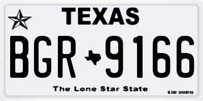 TX license plate BGR9166