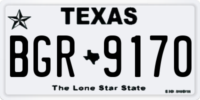 TX license plate BGR9170