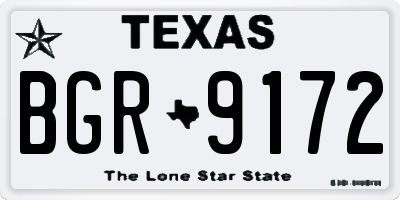 TX license plate BGR9172