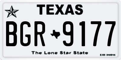 TX license plate BGR9177