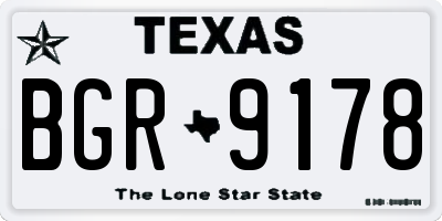 TX license plate BGR9178