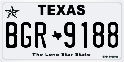 TX license plate BGR9188