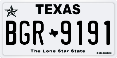 TX license plate BGR9191