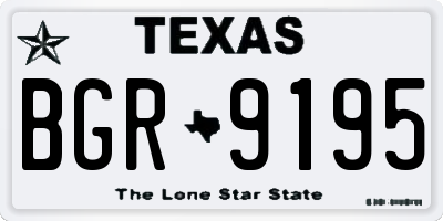 TX license plate BGR9195