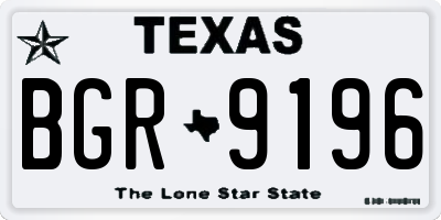TX license plate BGR9196