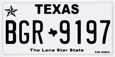 TX license plate BGR9197