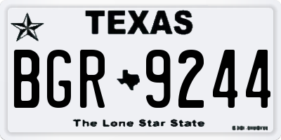 TX license plate BGR9244