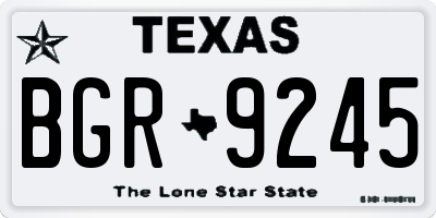TX license plate BGR9245