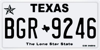 TX license plate BGR9246