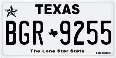 TX license plate BGR9255