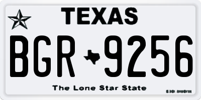 TX license plate BGR9256