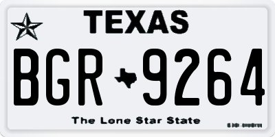 TX license plate BGR9264