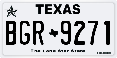 TX license plate BGR9271