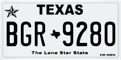TX license plate BGR9280