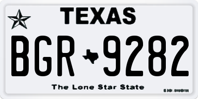 TX license plate BGR9282