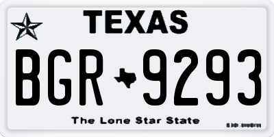 TX license plate BGR9293