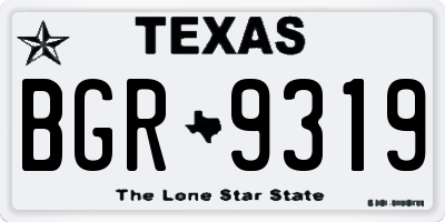 TX license plate BGR9319