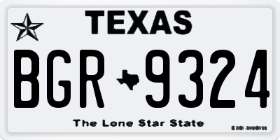 TX license plate BGR9324