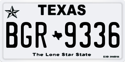 TX license plate BGR9336