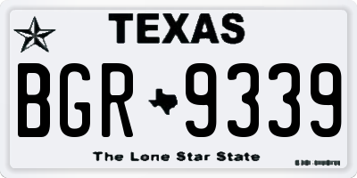 TX license plate BGR9339