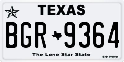 TX license plate BGR9364