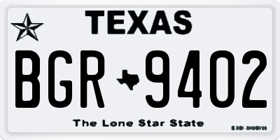 TX license plate BGR9402