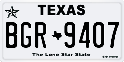 TX license plate BGR9407