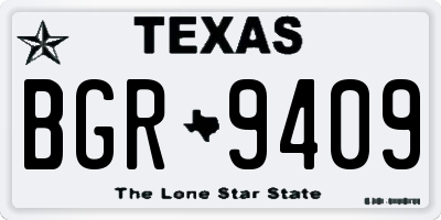 TX license plate BGR9409