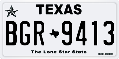 TX license plate BGR9413