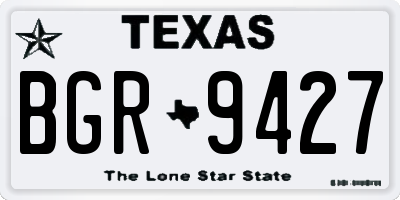 TX license plate BGR9427
