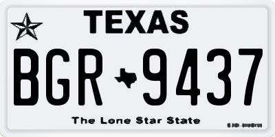 TX license plate BGR9437