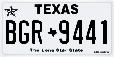 TX license plate BGR9441