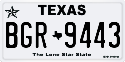 TX license plate BGR9443