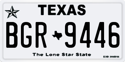 TX license plate BGR9446