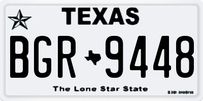 TX license plate BGR9448