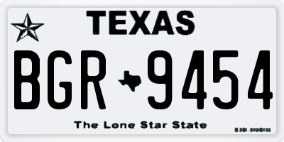 TX license plate BGR9454
