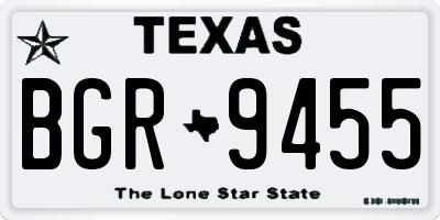 TX license plate BGR9455