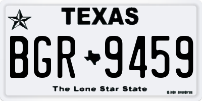 TX license plate BGR9459
