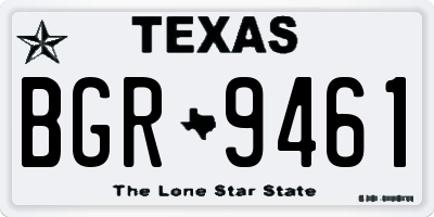 TX license plate BGR9461