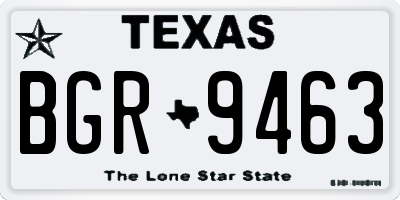 TX license plate BGR9463