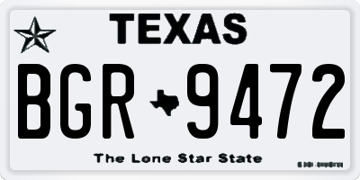 TX license plate BGR9472