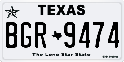 TX license plate BGR9474