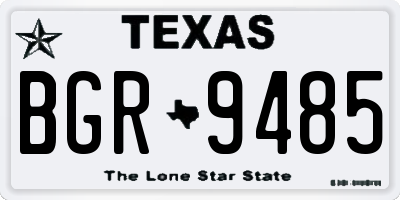 TX license plate BGR9485