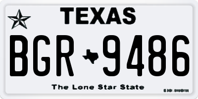 TX license plate BGR9486