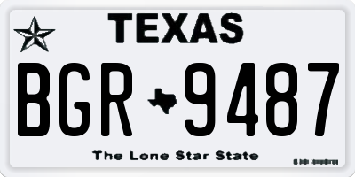 TX license plate BGR9487