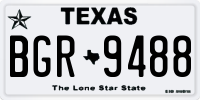 TX license plate BGR9488