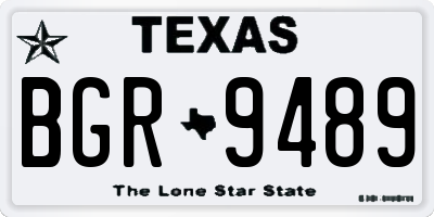 TX license plate BGR9489