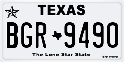 TX license plate BGR9490
