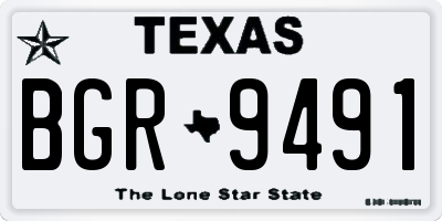 TX license plate BGR9491