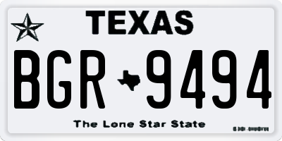 TX license plate BGR9494